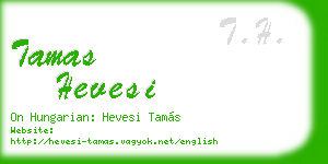 tamas hevesi business card